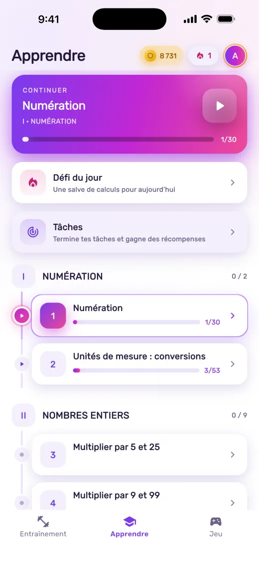 Nouveau : un cours de calcul mental