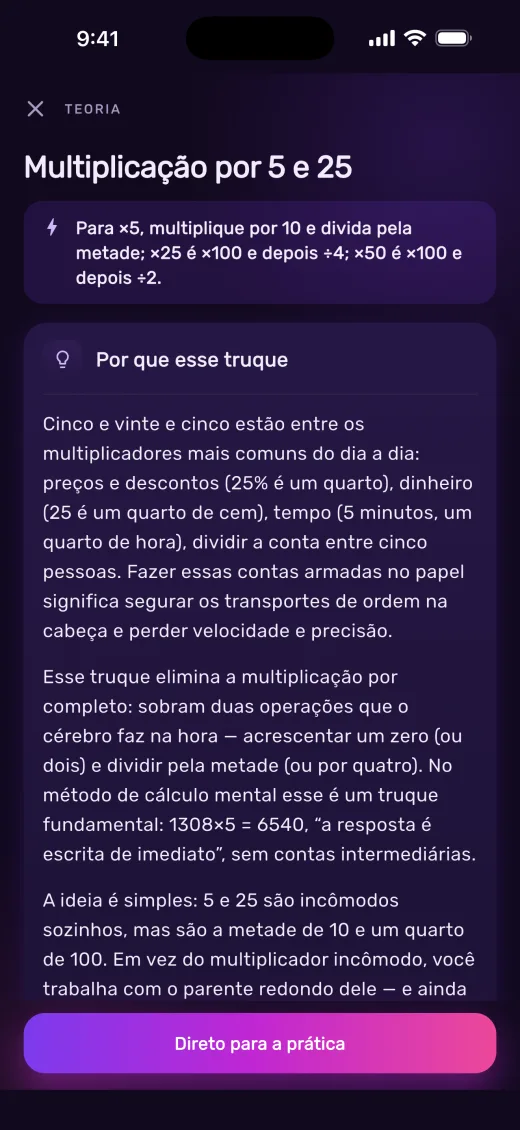 ×25 é ×100 ÷ 4